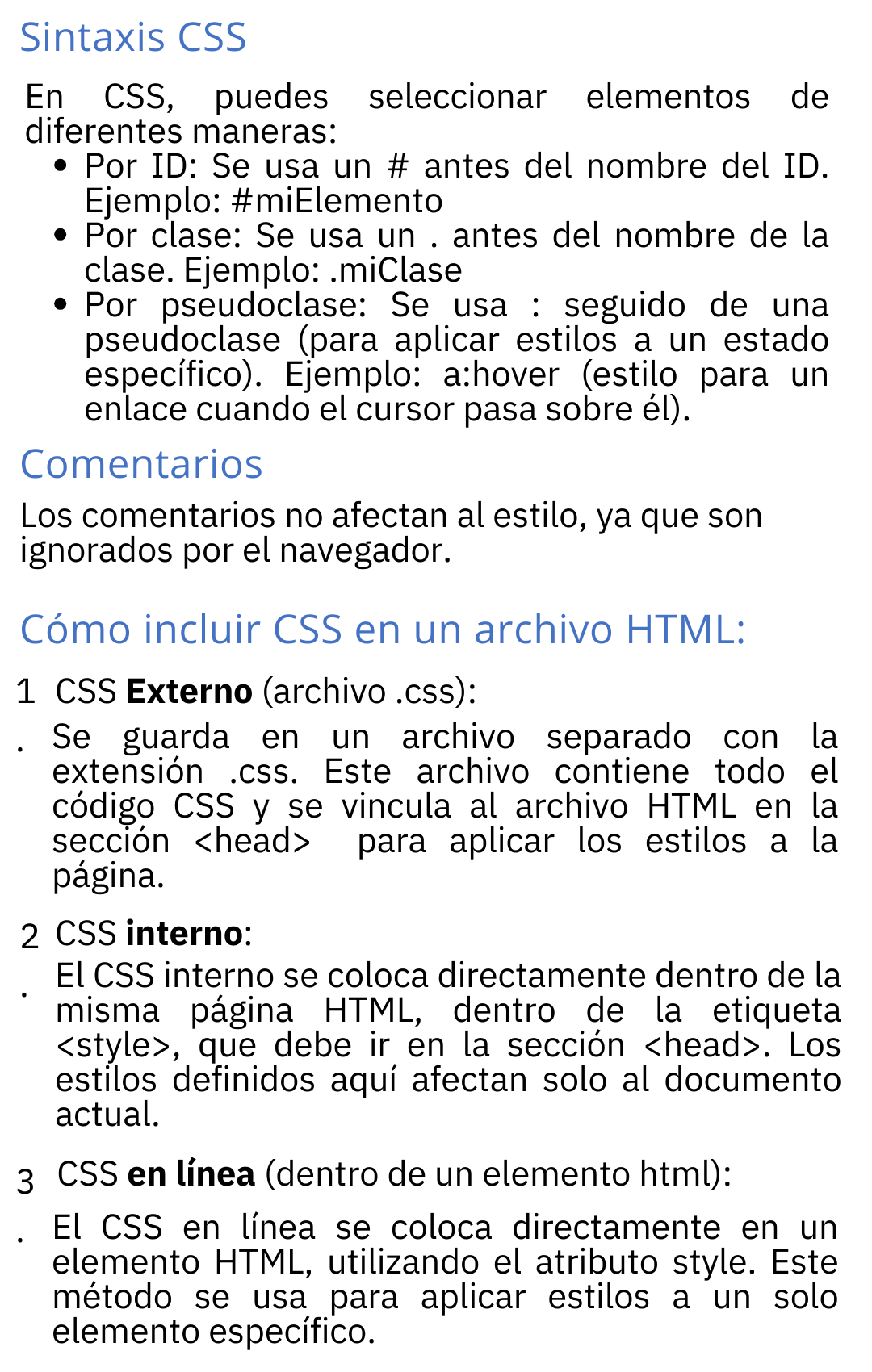 Estructura CSS